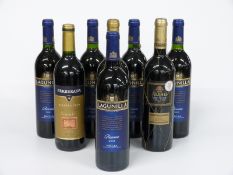 Eight bottles of Spanish red wine comprising five Lagunilla Reserva 2001 Rioja 750ml, two 2001
