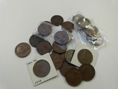 Various 1840s Victorian copper pennies, to include 1841, 1844, 1846, 1847 and 1848, far colons, OT