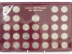 London Olympics 50p collection comprising 29 coins and medallion