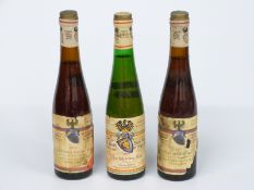 Two half bottles of Flonheimer Geisterberg 1974 white wine German Eiswein- Auslesen and a 1970