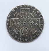 1787 George III sixpence without hearts, F+-VF