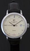 Christopher Ward gentleman's automatic wristwatch ref. 2328 with date aperture, cream stepped
