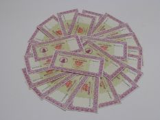 Twenty three Reserve Bank of Zimbabwe bearer cheques for 50,000 dollars