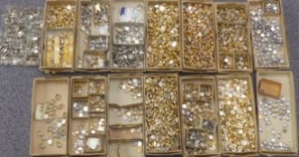A very large quantity of gold plated and stainless steel wristwatch cases, all unused and most in