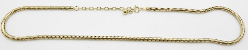 A 14ct gold snake necklace, 24.8g