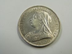 1894 veiled head Victorian crown VLII, EF