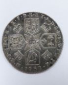 1787 George III sixpence with semee of hearts, VF+