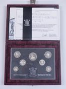 Royal Mint 1996 Silver Anniversary Collection silver proof coin set comprising seven coins from