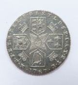 1782 George III sixpence with semee of hearts, VF