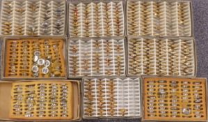 A very large quantity of gold plated and stainless steel wristwatch cases, all unused and most in