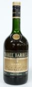Three Barrels VSOP rare old French brandy, 1 litre, 40% vol