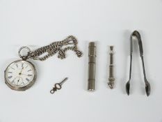 A hallmarked silver gentleman's pocket watch marked Parsons and Son, Bristol with hallmarked