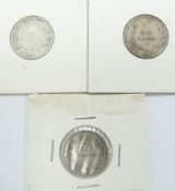 1859/8 9 over 8 Victorian young head sixpence, F-VF, together with an 1875 example, die number 54,