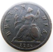 George I 1718 dump halfpenny, NVF
