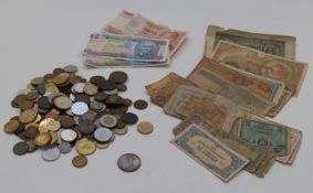 A collection of world coinage 19th century onwards includes 'holiday change' and redeemable Euros,