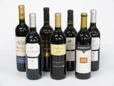 Seven bottles of Spanish red wine comprising three Castillo San Lorenzo Rioja, two 2001 and one 1994