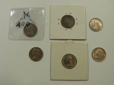 1893 aand 1899 veiled head sixpences, 1893 with proof-like fields, NEF/EF, 1899 example almost B.