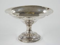 George V hallmarked silver pedestal bonbon dish, Birmingham 1919 maker's mark rubbed, height 6.5,