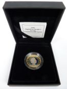 A silver proof Piedfort £2 coin 2002 Commonwealth Games