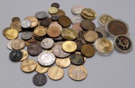 A large quantity of tokens, crowns and medallions