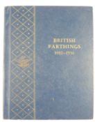 Whitman folder containing British farthings 1902-1956, many with lustre