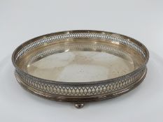 Modern C J Vander Ltd hallmarked silver galleried tray in the Georgian style, Sheffield 1990,