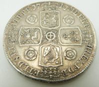 1741 George II crown, young head, roses in angles reverse, QUARTO edge, GF-NVF