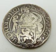 1576 Netherlands museum copy of a 48 Stuivers 'heart coin' - Lion Daalder, William the Silent