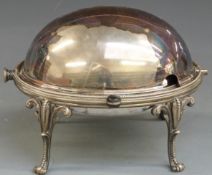 A plated food warmer or muffin dish