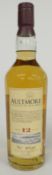 Aultmore 12 year old Speyside single malt Scotch whisky, 70cl, 40% vol.