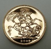 Elizabeth II 2009 gold full sovereign