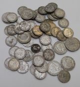 Approximately 367g of pre 1947 UK silver coinage