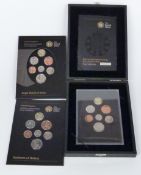 Royal Mint Royal Shield of Arms proof coin set comprising seven coins from one pound to one penny,