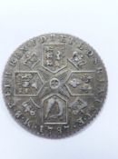 1787 George III shilling, with semee of hearts, VF-EF