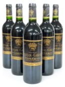 Six bottles of Chateau Certan-Giraud 1996 Pomerol French red Bordeaux, 75cl, 13% vol