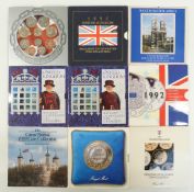 Nine brilliant uncirculated coin sets comprising 1983, 1985, 1989, 1991, 1992, 1994 x2, 1995 and