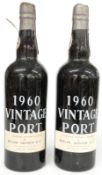 Two bottles of Butler Nephew & Co 1960 vintage port.