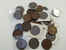 Various 1850s Victorian copper pennies to include 1851, 1854, 1855, 1858 and 1859, far colons, OT,