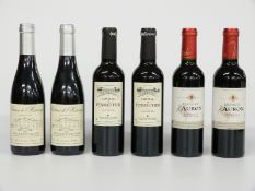 Connoisseurs Collection six, 375ml bottles of red wine comprising two 2007 Chateau de l'Hestrage