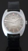 Smiths Astral gentleman's automatic wristwatch with date aperture, white and steel hands, red and