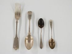 A quantity of Victorian and later hallmarked silver cutlery including fiddle thread and shell