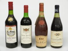 Four bottles of French red wine comprising Chateau Rausan-Segla 1976 Margaux, Savigny-les-Baune