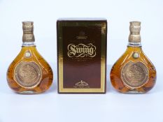 Two bottles of Johnnie Walker Swing blended Scotch whisky, 75cl, 43% vol, one in original box.