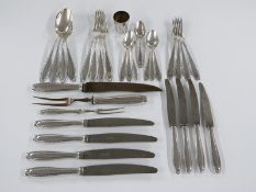 A collection of German white metal shot measures marked Schaffer Presden 800, weight 30g and a
