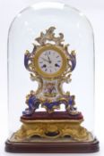 H.Y (Henry) Marc, Paris mid 19th century clock, the waisted case with gilt foliate decoration,