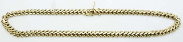 A 14ct gold necklace made up of knotted links, 42.1g