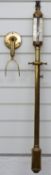 Portuguese brass marine stick barometer signed JJ BLM, 16 a 22 R N Desterro, Lisbon, with gimball