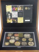 Royal Mint 2010 Executive Proof coin set comprising 13 coins, including two two pound, three one