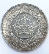 George V 1929 wreath crown, EF