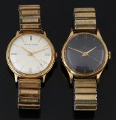 Two Smiths gold plated gentleman's wristwatches, one Smiths Astral with gold hands baton markers,